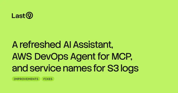 A refreshed AI Assistant, AWS DevOps Agent for MCP, and service names for S3 logs