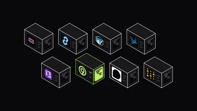 Eight low isometric consoles in two rows, each with an AI observability vendor logo and a trace waterfall screen: Langfuse, LangSmith, Helicone, Arize Phoenix, Datadog, Last9, Braintrust and W&B Weave, with only the Last9 console raised and its screen glowing lime
