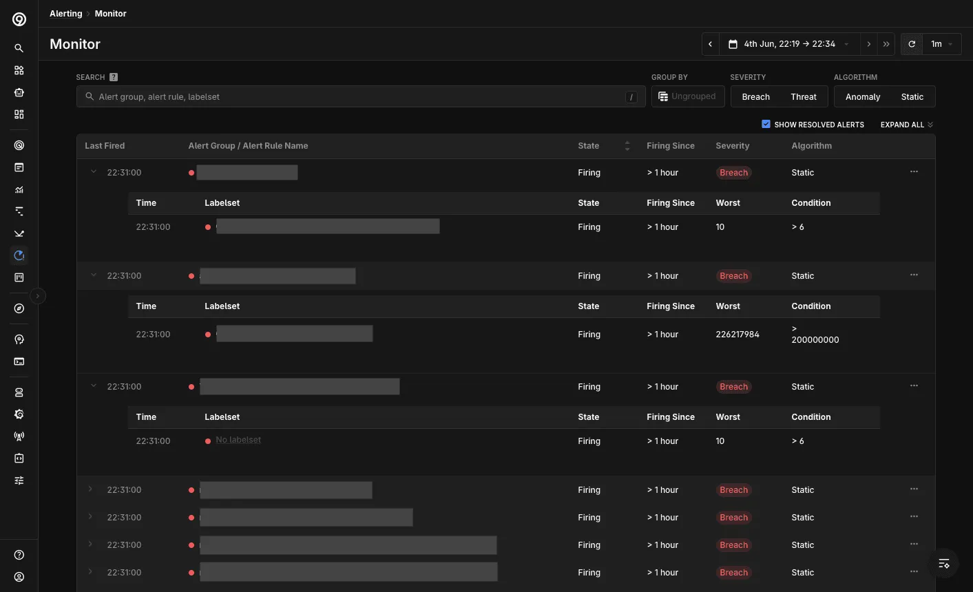 Alert Monitor stream