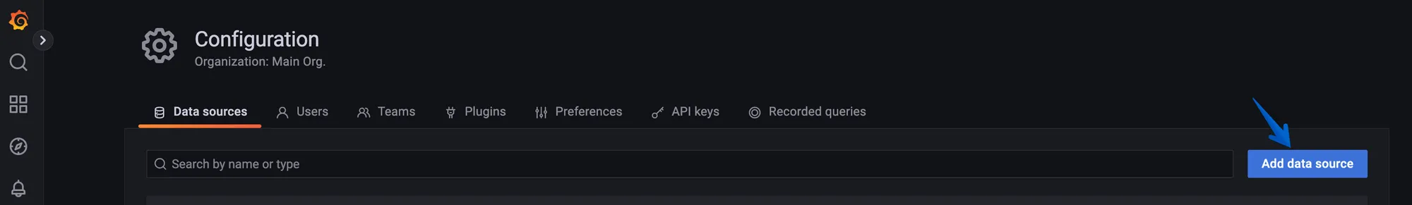 Add New Data Source in Grafana