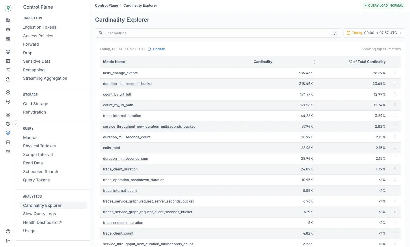 Cardinality Explorer