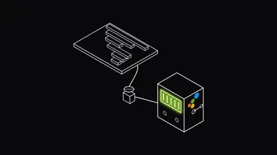 An isometric line drawing of a board holding staggered slabs like the spans of a trace waterfall, piped through a valve with a hand wheel into a mechanical counter that carries the Honeycomb logo and whose five digit windows glow lime, standing for spans counted as billable events with sampling controlling the flow