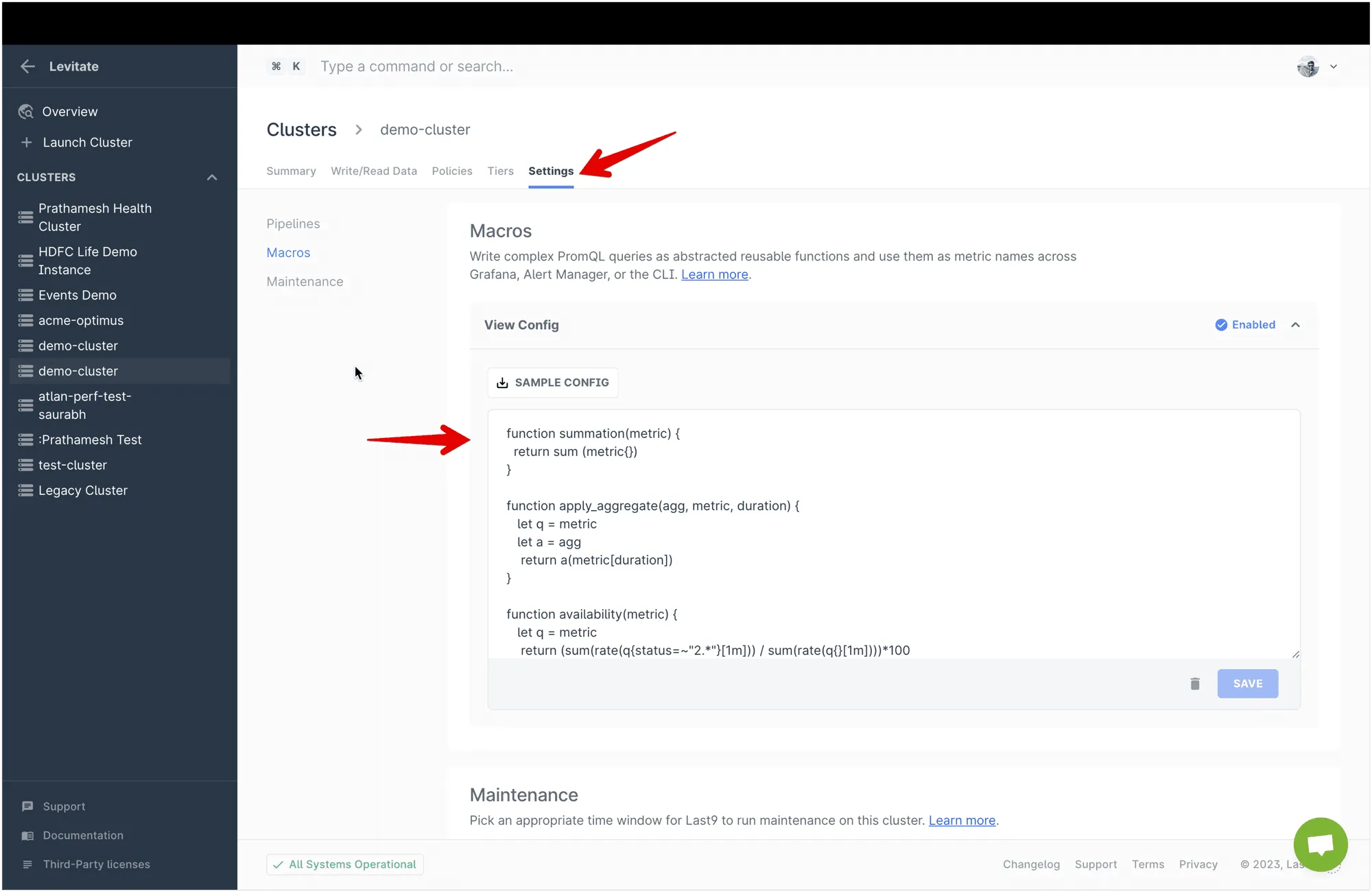 Defining PromQL Macros in Levitate