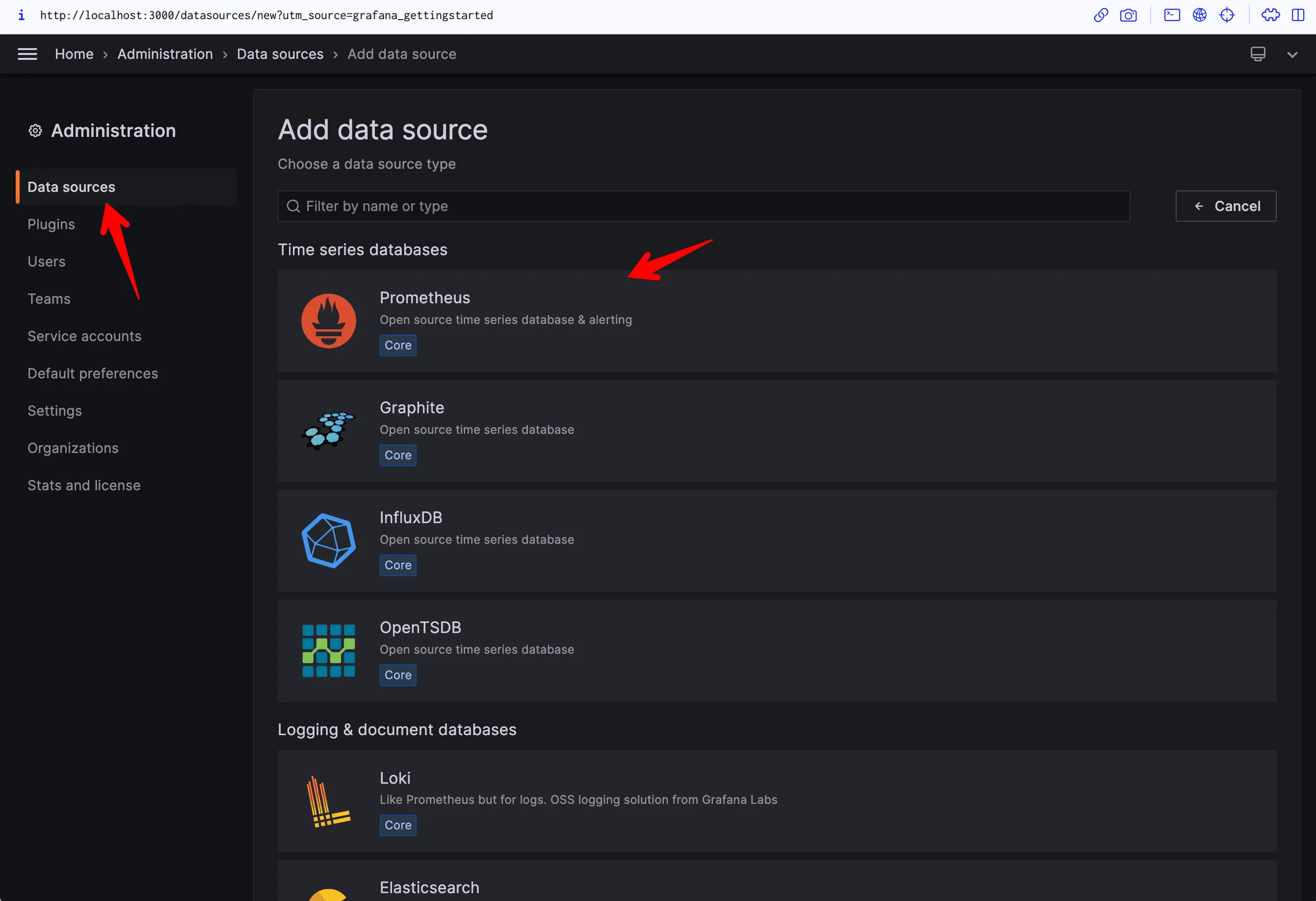 Add Prometheus Data Source in Grafana