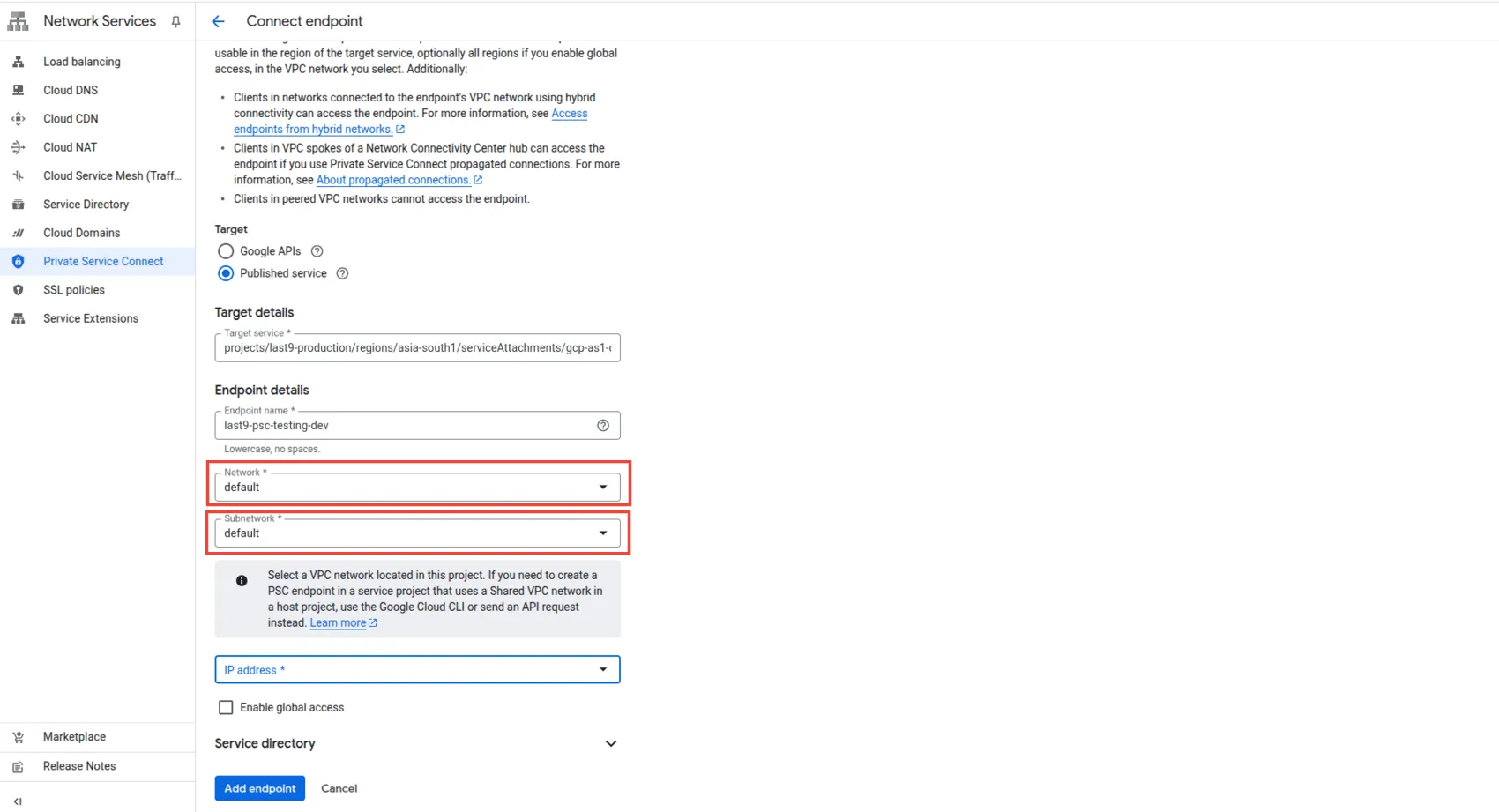 Network Configuration