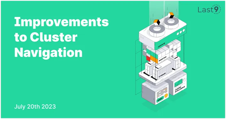 Retaining context while navigating Levitate clusters