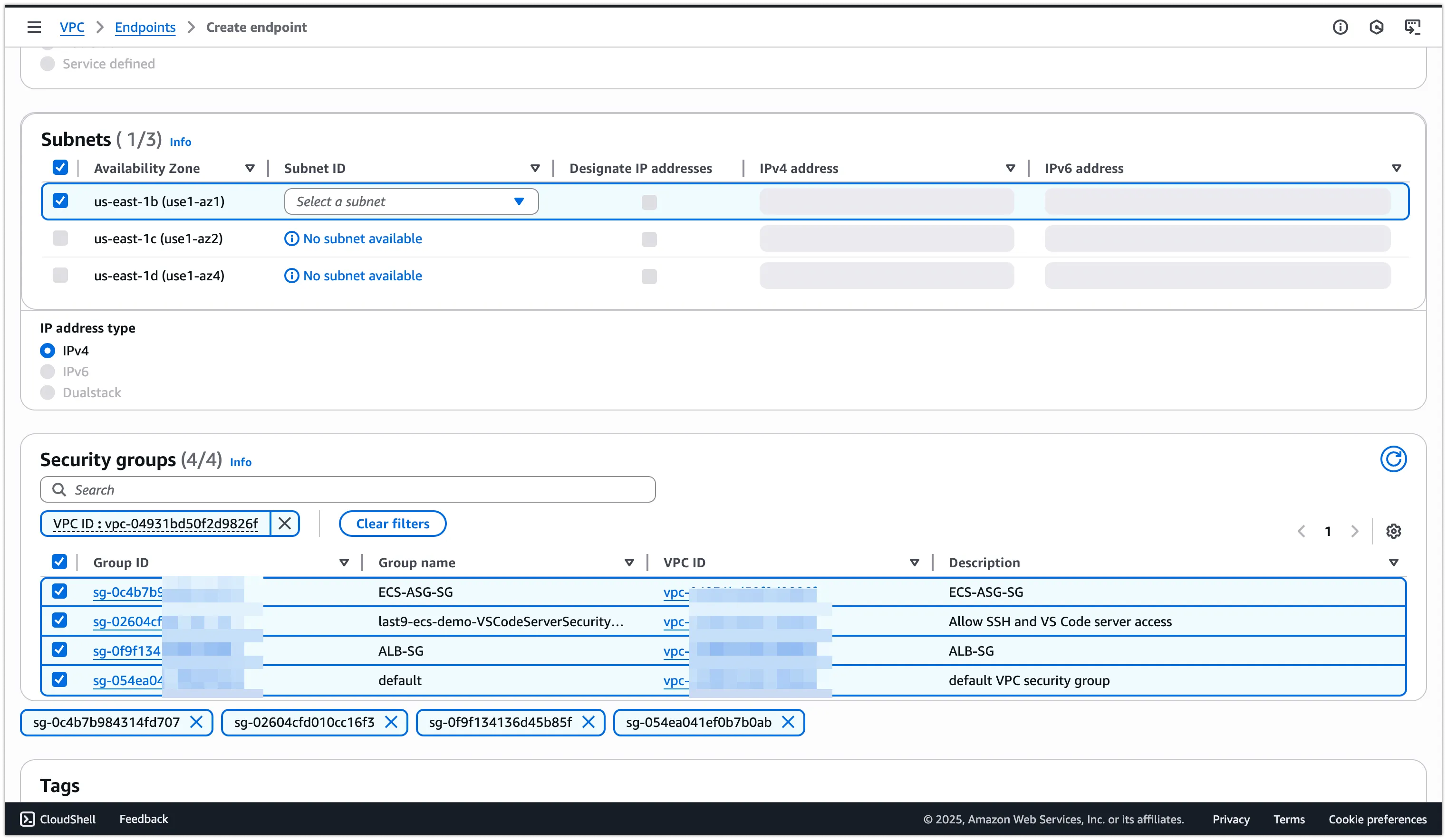 Select Subnets