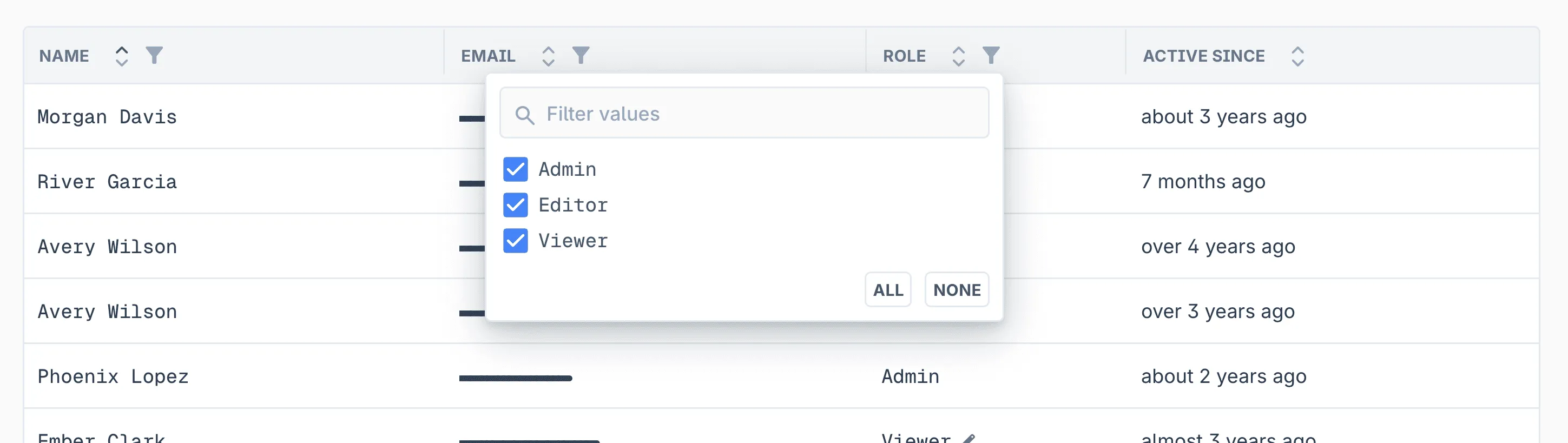 Role Filter